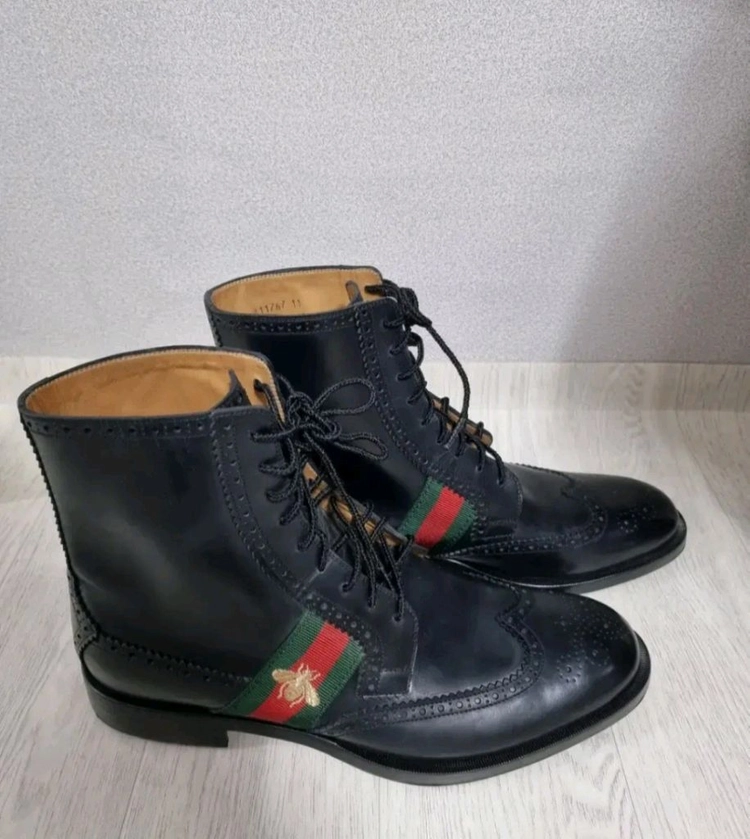 미착용 정품 남성 구찌 꿀벌 윙팁 하이탑 워커 11사이즈 이미지