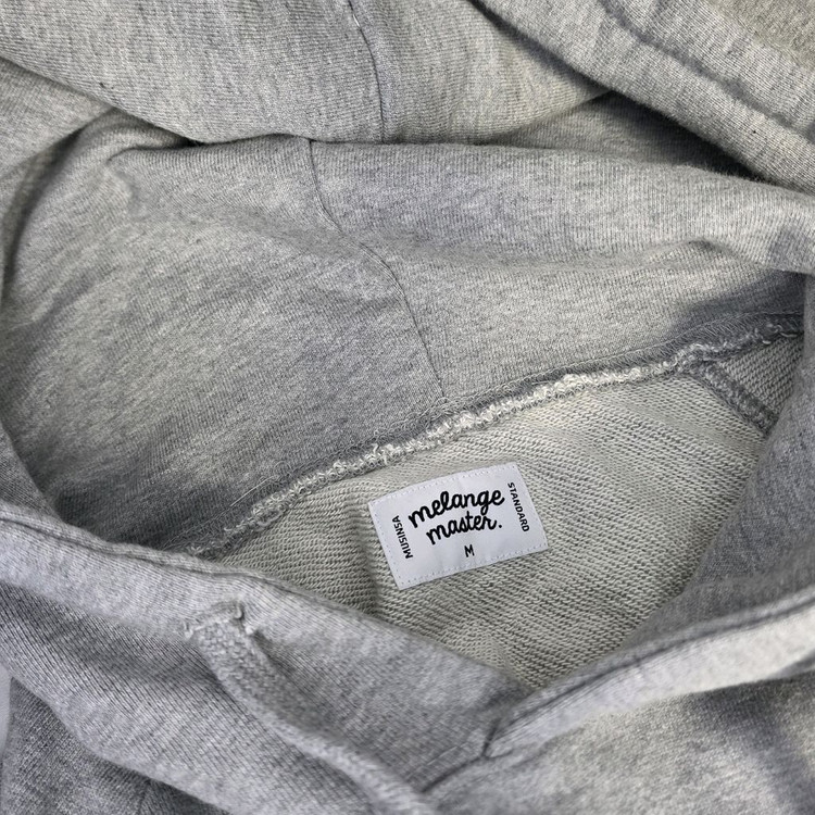 [M] 무신사스탠다드 멜란지마스터 래글런 후드티셔츠, 멜란지그레이 #AH--6