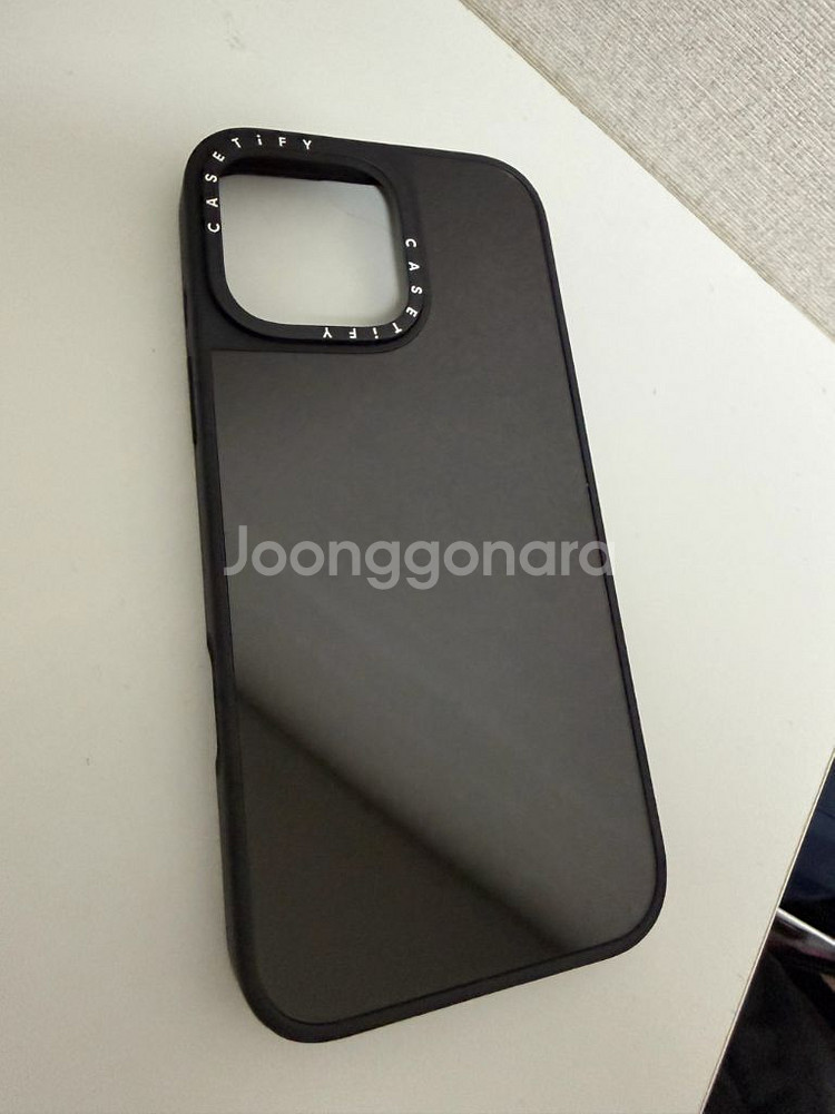 케이스티파이 아이폰 16프로맥스 미러케이스 블랙--1