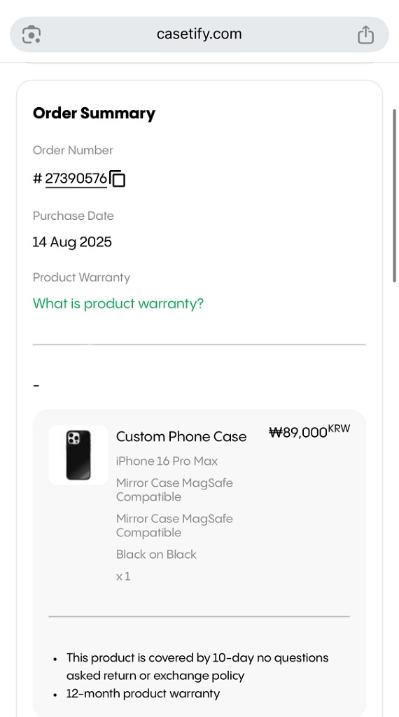 케이스티파이 아이폰 16프로맥스 미러케이스 블랙--4