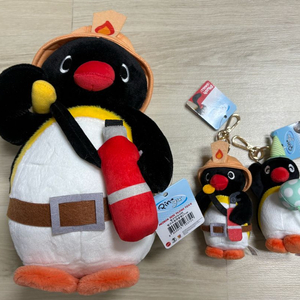 (새상품) 핑구 정품 인더시티 소방관 인형 키링, 파티 키링