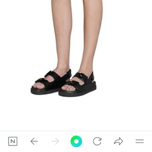 (새상품)구찌 여성 미니 더블 G 샌들 블랙 36(230)