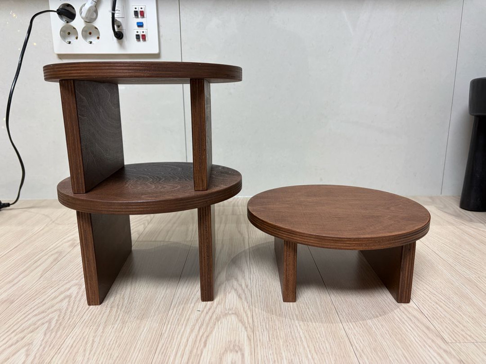 오니프 화분 받침대 월넛--1