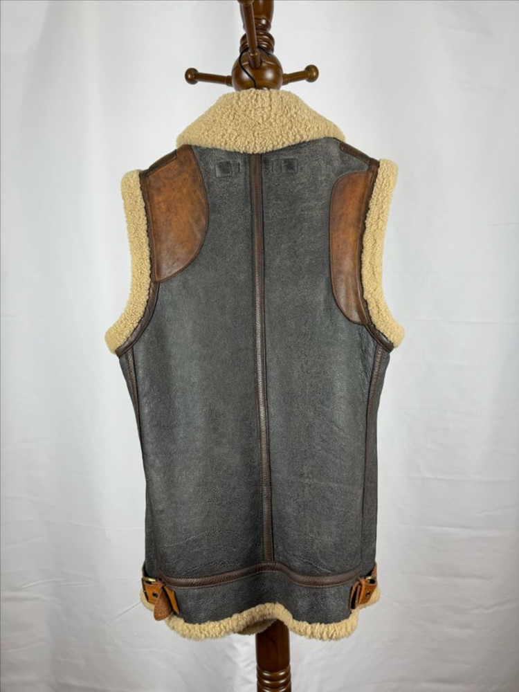 폴로 랄프로렌 양털 여성 가죽 베스트 무스탕 S 이미지