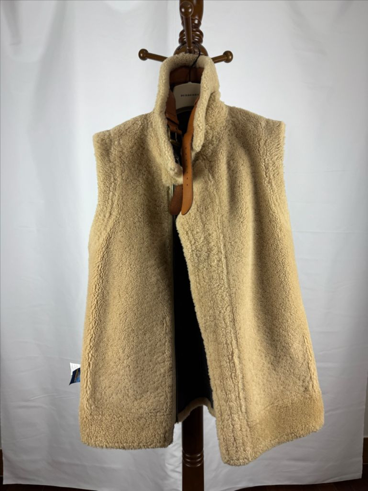 폴로 랄프로렌 양털 여성 가죽 베스트 무스탕 S 이미지
