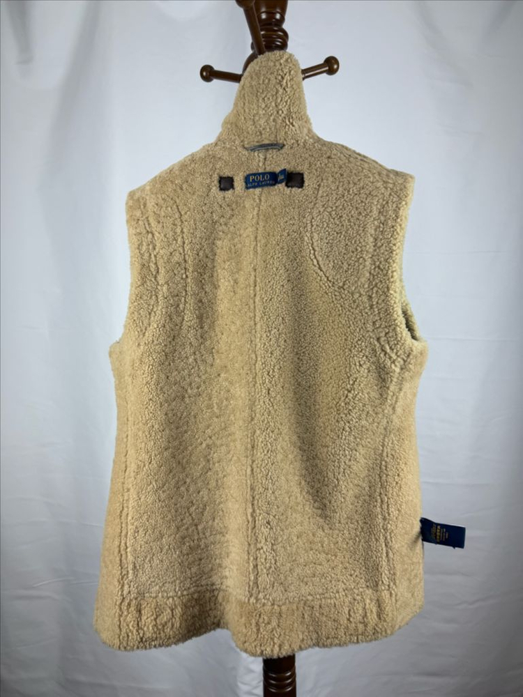 폴로 랄프로렌 양털 여성 가죽 베스트 무스탕 S 이미지