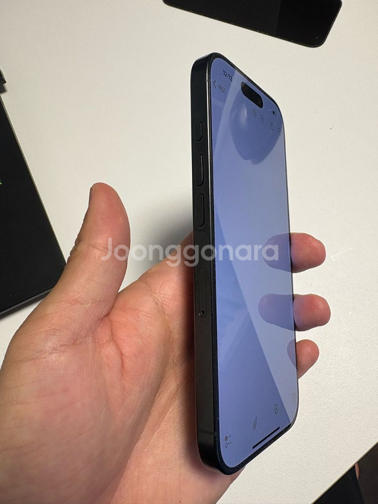 아이폰 16 프로 512GB 블랙 배터리 성능 92% S급 풀박--3