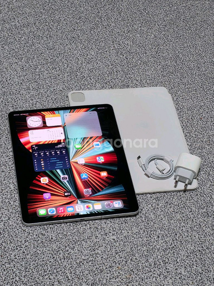 아이패드 프로 5세대 12.9인치 실버 2TB 셀룰러+wifi 최고사양 + 정품 스마트폴리오 S급 130만--0