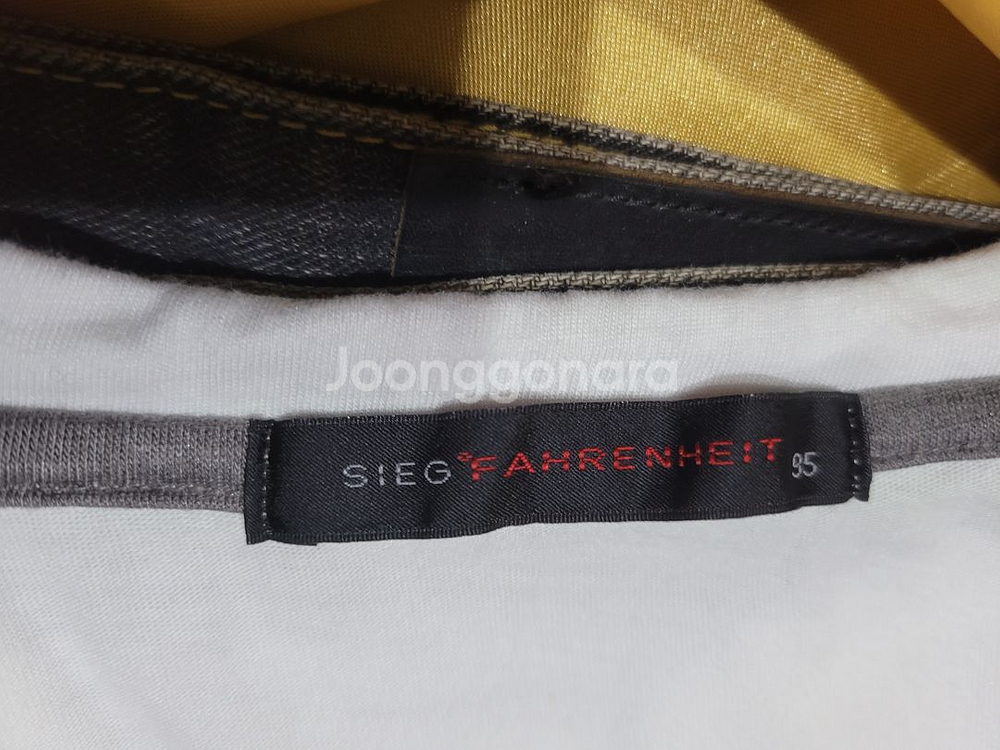 지이크(SIEG) M 흰색 브이넥 긴팔티셔츠 (주)신원(지오지아 엠비오 티아이포맨 커스텀멜로우)--8