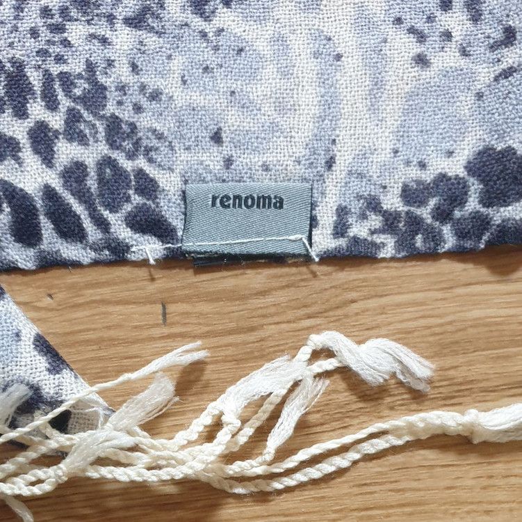 미사용 레노마(Renoma) 애니멀 패턴 숄 스카프 머플러 여성 목도리--2