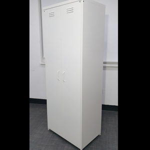 (분해상태) 마켓비 MKB 철제 캐비넷 2m 대형 2단선반 옷장(화이트)