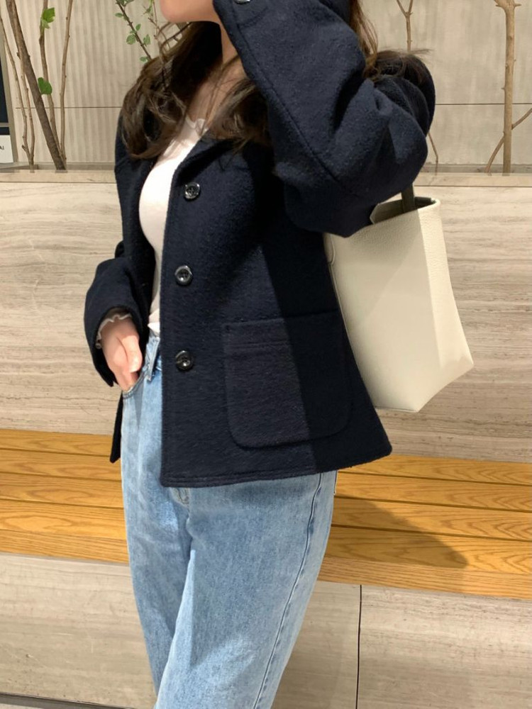 리에뜨 도매택 베티 울 자켓 네이비 새상품--3