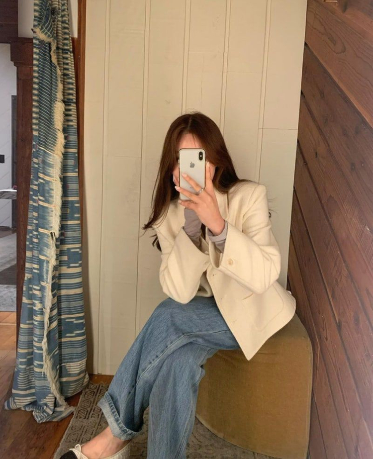 리에뜨 도매택 베티 울 자켓 네이비 새상품--5