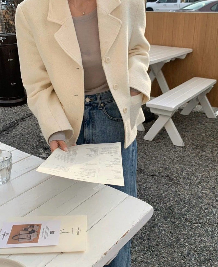 리에뜨 도매택 베티 울 자켓 네이비 새상품--6