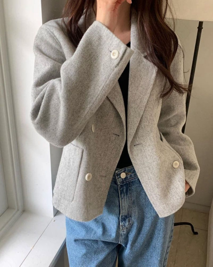 리에뜨 도매택 글로이 핸드메이드 더블 자켓--2