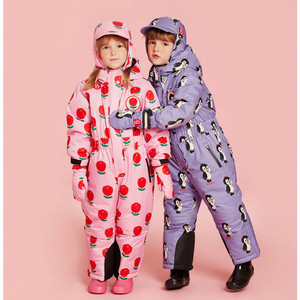 베베드피노 튤립 스키수트 풀세트 110 착용샷