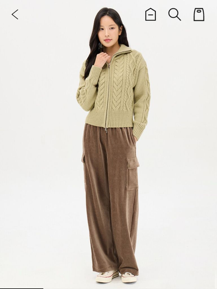 새상품/ 탑텐 코듀로이 카고 팬츠 핑크, 카키, 블랙--2