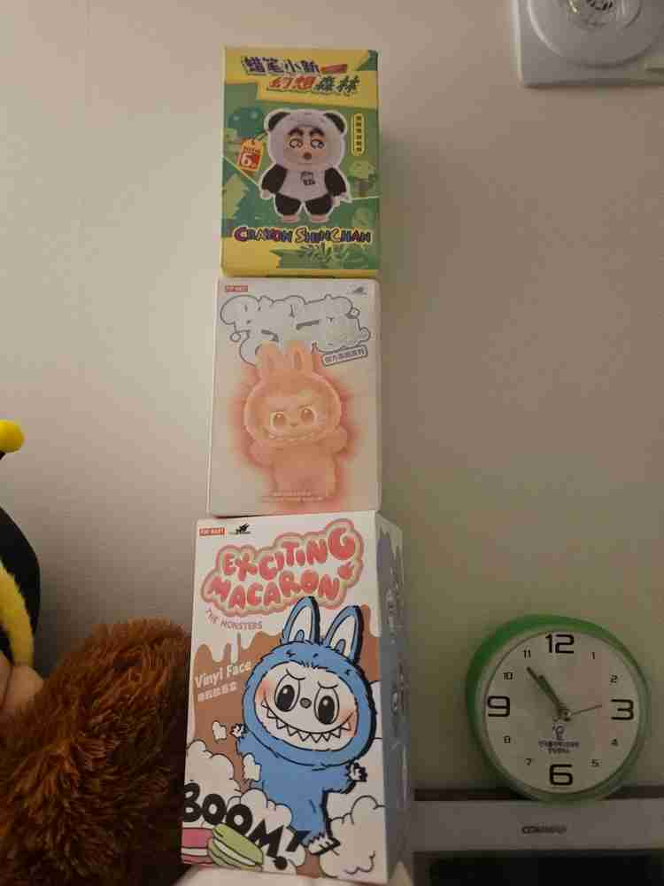 캐릭터 인형 세트(짱구, 대형 도라에몽, 미개봉 라부부, 짱구 쿠션)--1