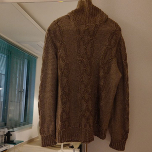 로로피아나 캐시미어 케이블 니트 브라운 54
