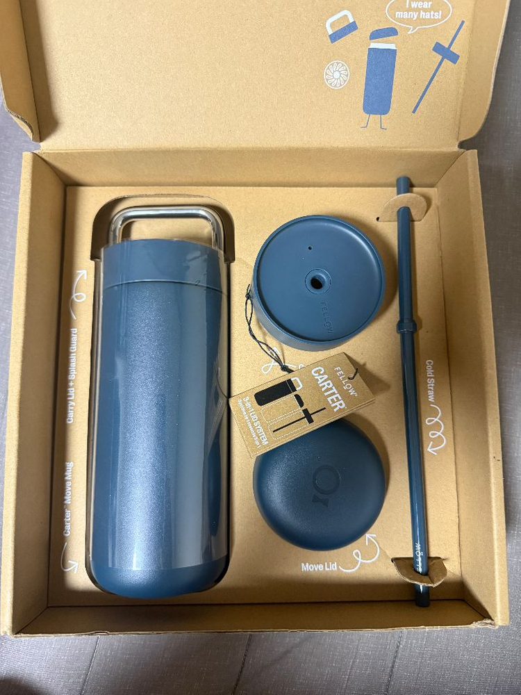 FELLOW 펠로우 텀블러 카터 3in1 번들세트 16oz 스톤블루 이미지