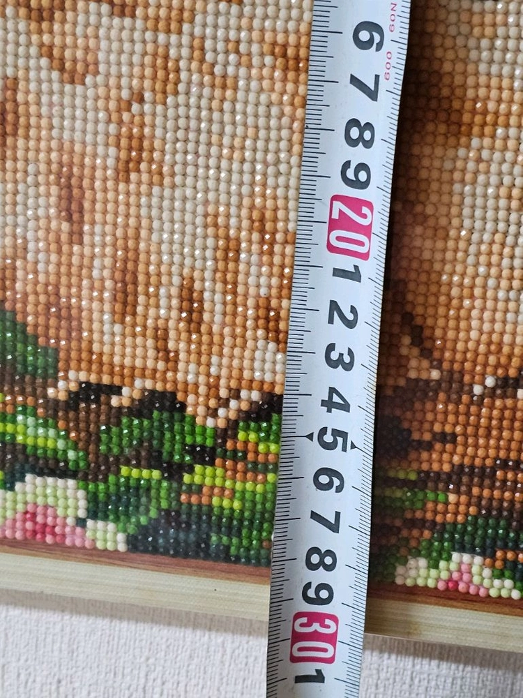 부엉이 캔버스 보석십자수 완성품 30x30cm 이미지