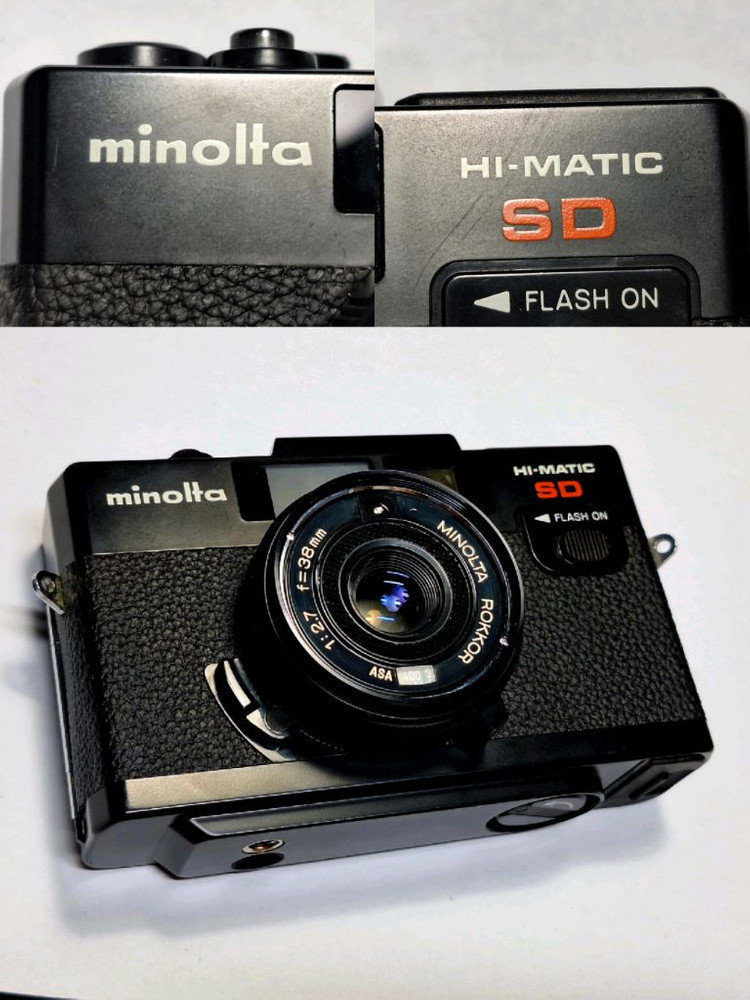 Minolta 미놀타 Hi-Matic SD 하이매틱 필름카메라 빈티지 레트로 로모 앤틱 y2k 필카 감성 인테리어--6