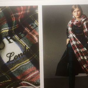 (새상품) 버버리 타탄 캐시미어/메리노울 혼방 머플러