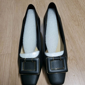 여성)블랙 플랫 슈즈 단화(새상품250m)