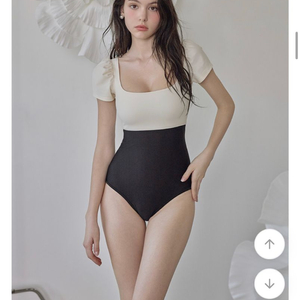 비키니밴더 베르니 퍼프 스퀘어넥 모노키니 M