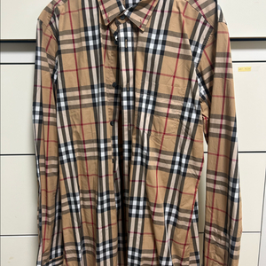 버버리 체크셔츠 L