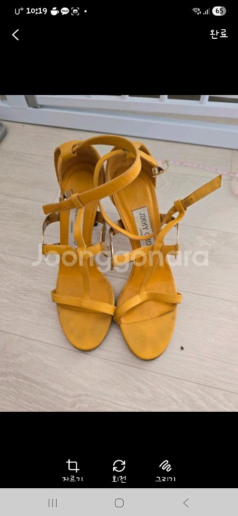 지미추 정품 옐로우 힐 36 / 사용감 있음 / 급처--0