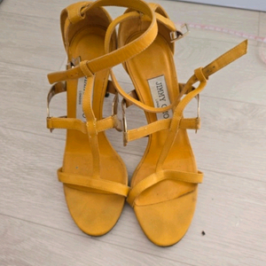 지미추 정품 옐로우 힐 36 / 사용감 있음 / 급처
