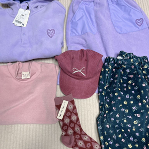 여아 140 일괄 겨울옷 밍크팬츠 +모자