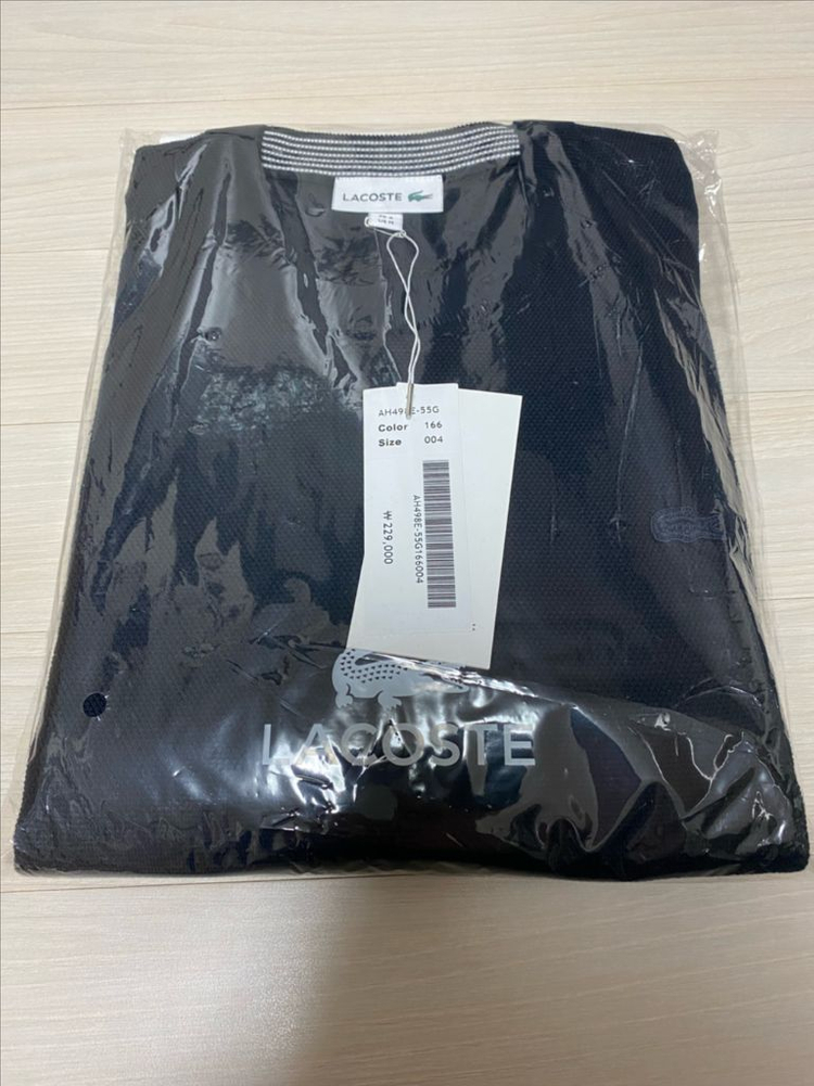 미개봉)라코스테 피케원단 니트100-네이비--2