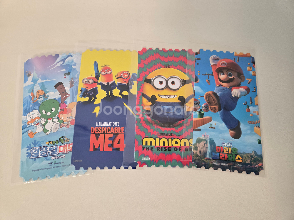 둘리 슈퍼배드4 미니언즈 슈퍼마리오 오티 메가박스 오리지널티켓--8