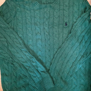 [XXL] 폴로 케이블 꽈배기 딥그린 진녹색 니트 신형 정품 백화점