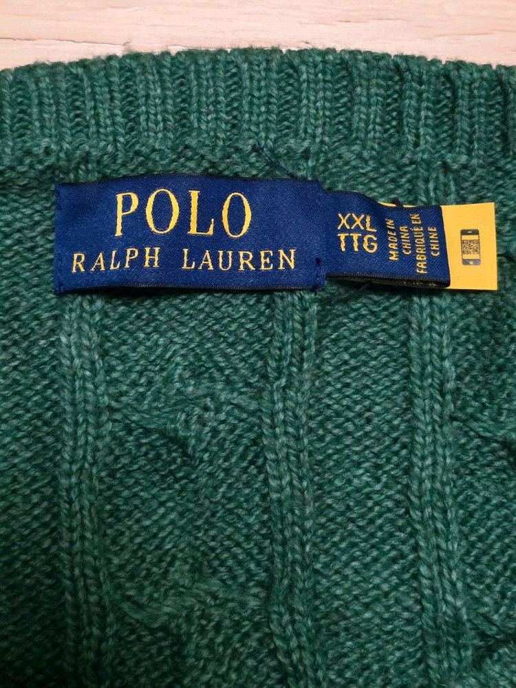 [XXL] 폴로 케이블 꽈배기 딥그린 진녹색 니트 신형 정품 백화점--1