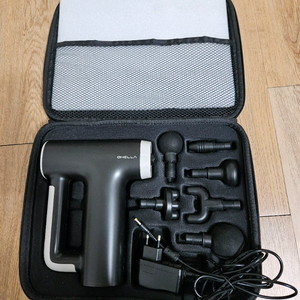 오엘라 무선 진동 마사지건 MG04 풀세트 블랙