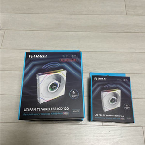 리안리 UNI FAN TL WIRELESS LCD 120 화이트 ARGB 팬 6개 구성 판매합니다.