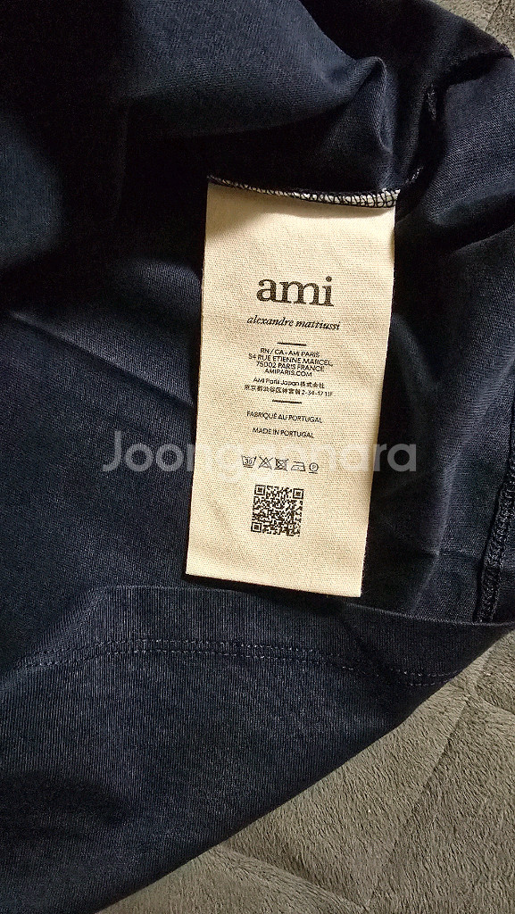 25ss 아미 오가닉 코튼 반팔 티셔츠 반팔티 네이비 XL사이즈(국내103~105)--4