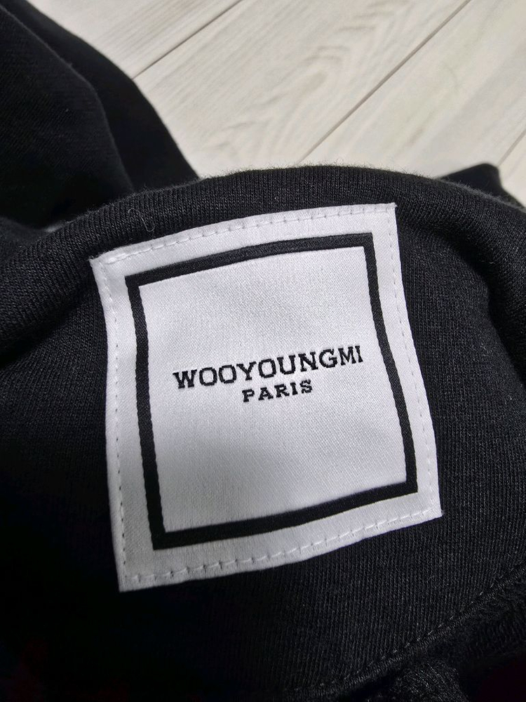 우영미 크롭 후드티 36 블랙 정품 운포--4
