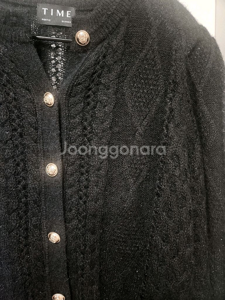 한섬 타임 알파카 블렌드 니트 가디건 (b품)--2