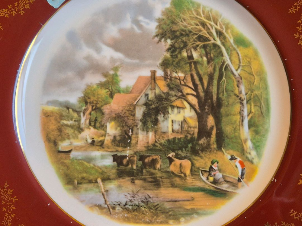 프랑스 엔틱 대접시 한장 이미지