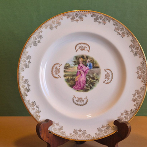 엔틱 프랑스 리모지 접시 한장.미사용 이미지