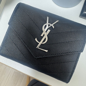 생로랑 YSL 로고 반지갑 은장 이미지