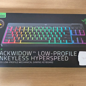 레이저 블랙위도우 v4 로우프로파일 tkl 오렌지축 미개봉 새상품