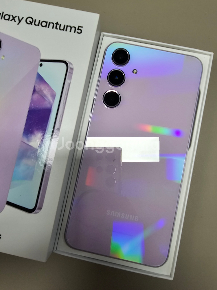 (풀박스신폰급) 갤럭시 퀀텀5 128G 라벤더 25년 5월개통 정상해지공기계 선물용 35만팝니다@--1