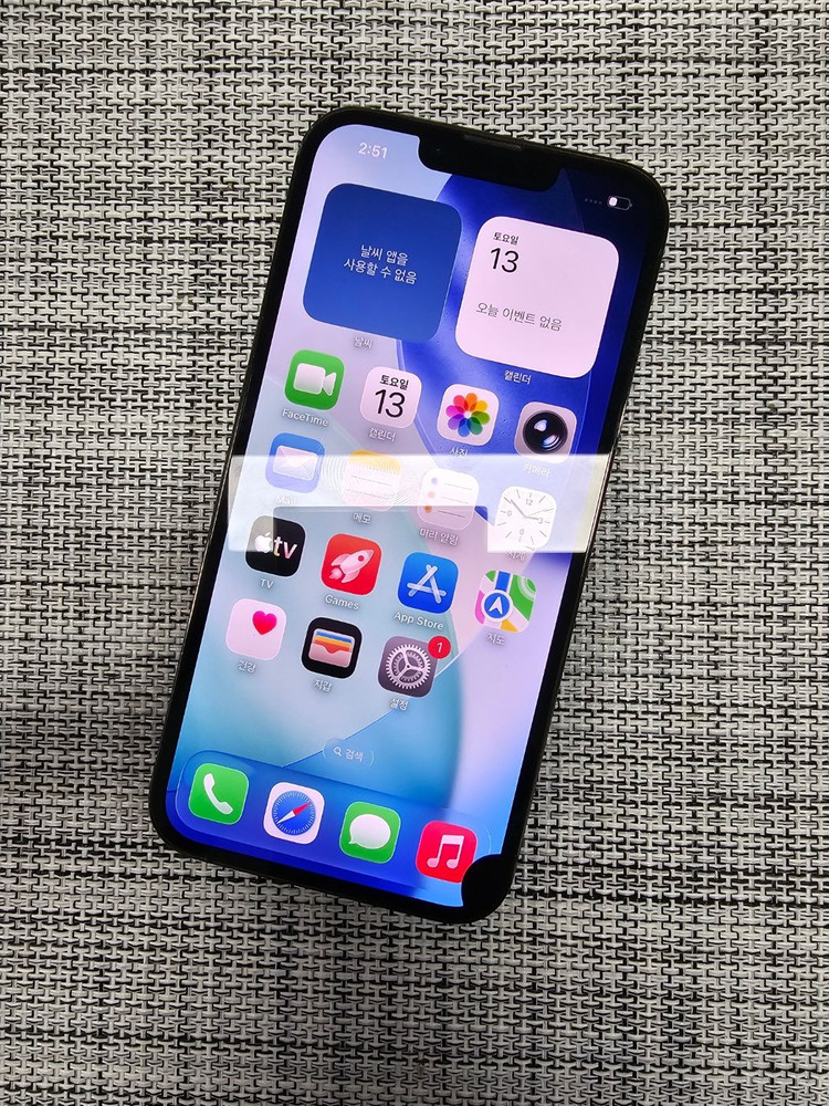 (최저가) 아이폰13프로 256G 블랙 액정무기스 카메라깨끗 공기계 가성비폰 40만팝니다@ 이미지