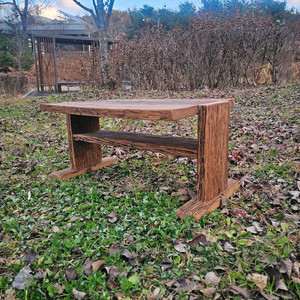 100년이상된 올드오크 빈티지 고재 소반 티 테이블