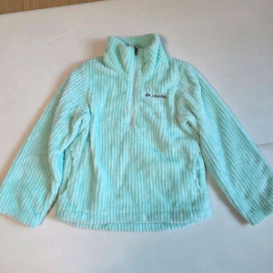 컬럼비아 키즈 집업 쉐르파 플리스 티셔츠 130 민트